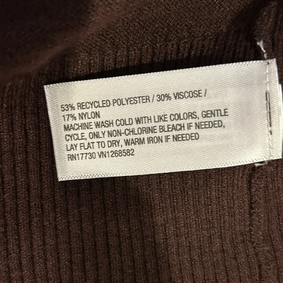 A New Day Women's Open Front Duster Long Cardigan Brown Size Medium New Sweater - Picture 11 of 12